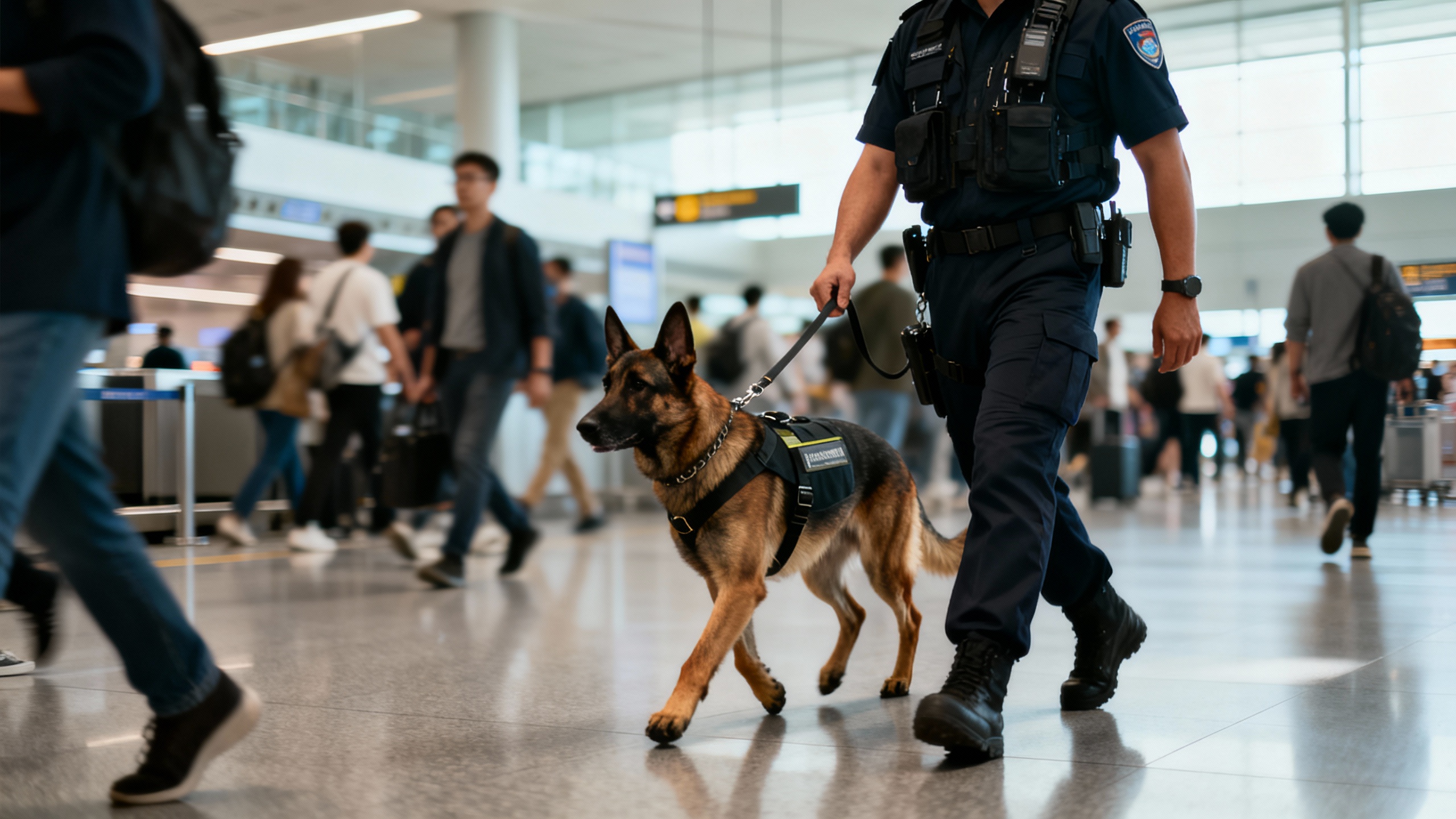 L'impact des contrôles cynotechniques sur la gestion des flux dans les aéroports